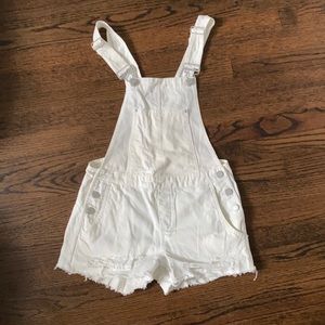 Blank NYC White overalls/short romper